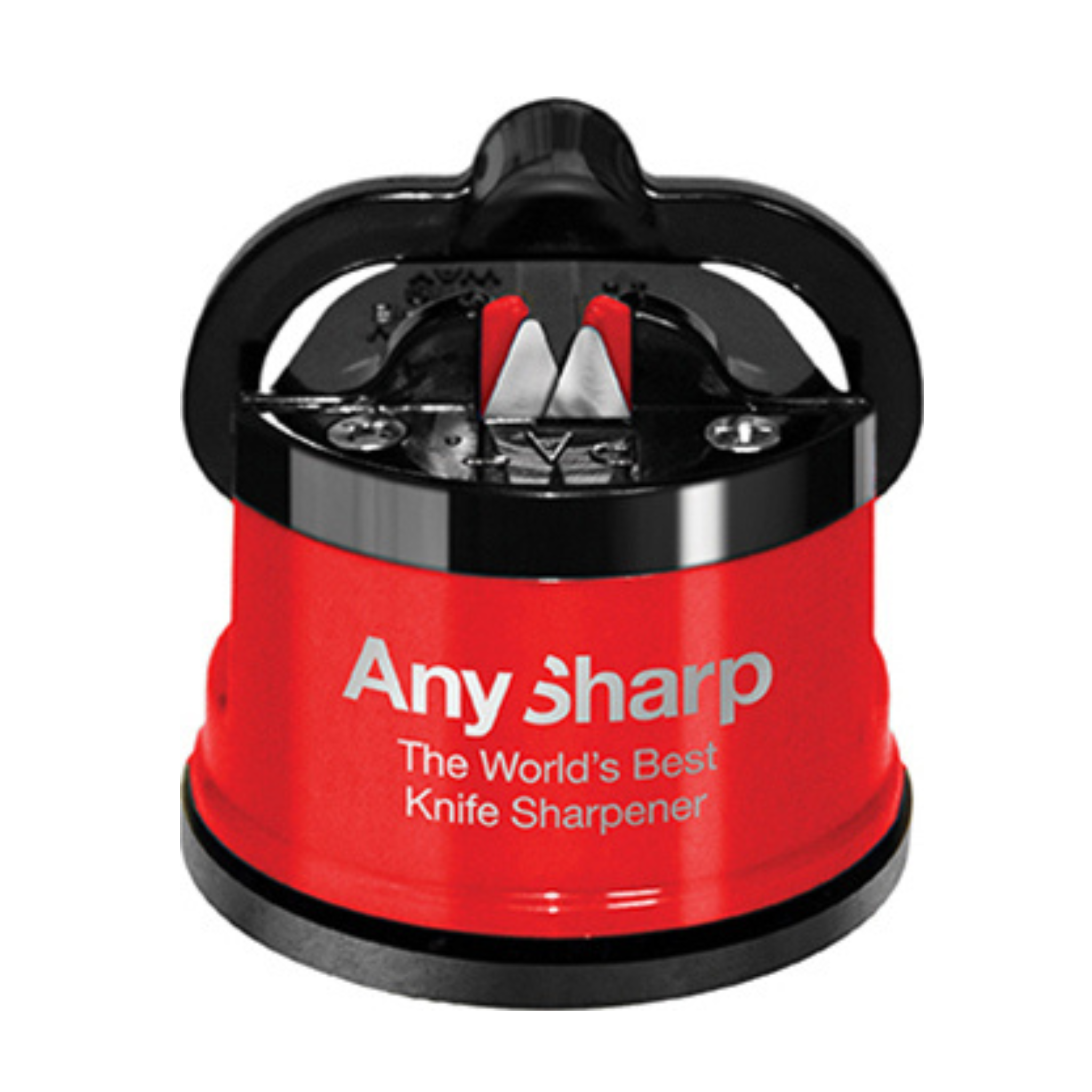 AnySharp Messenslijper Pro Metal - Metallic rood op witte achtergrond